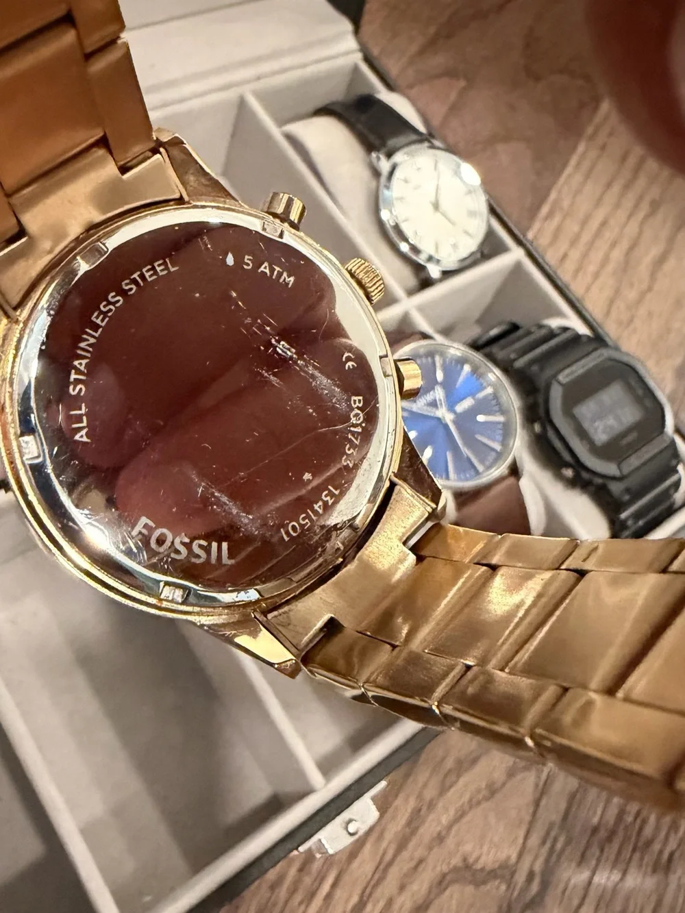 Men Bags Fossil Gold watch